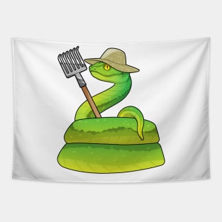 Snake Farmer Rake Tapestry