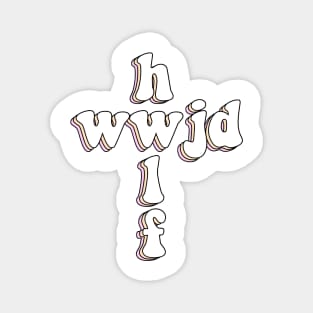 hwlf x wwjd cross Magnet