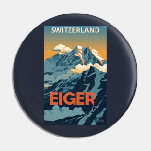 A Vintage Travel Art of Eiger - Switzerland Pin