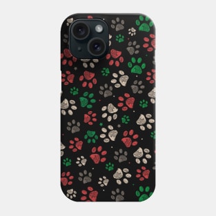 Trace doodle paw prints Phone Case