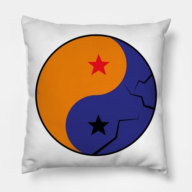 Ying Yang Dragon Ball Pillow by GraphicBazaar