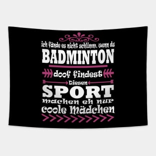 Badminton Sport Schläger Doppel Mädchen Geschenk Tapestry