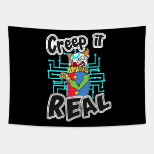 Creep It Real- Crypto Clown Tapestry