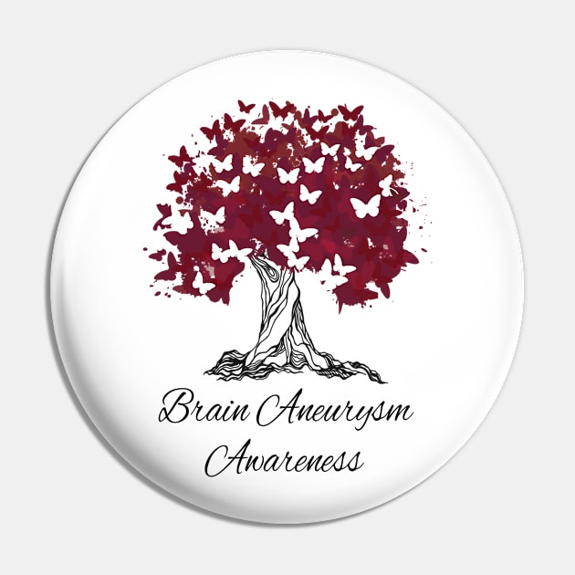 Brain Aneurysm Awareness Butterfly Support Pin by MerchAndrey