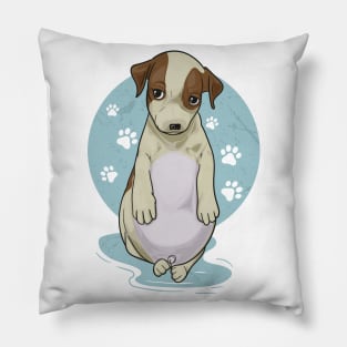 chubby dog meme Pillow