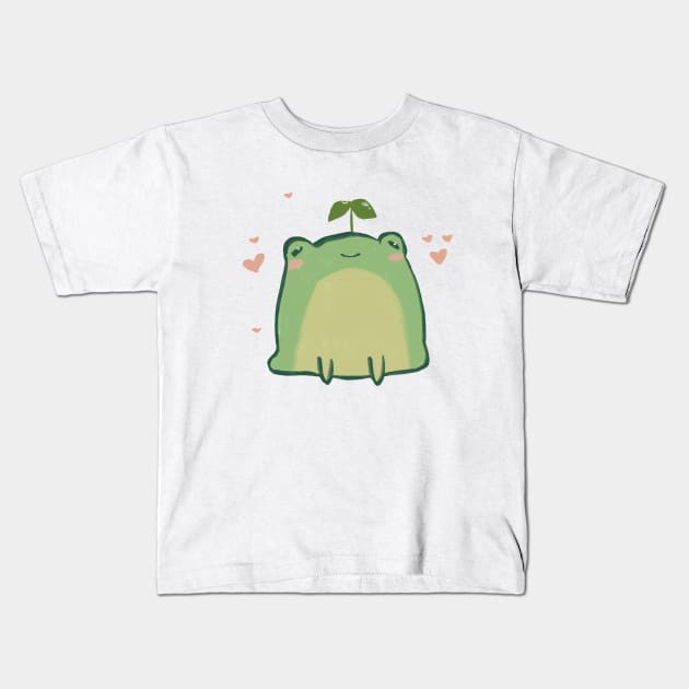 Cute Frog with Plant Kids T-Shirt