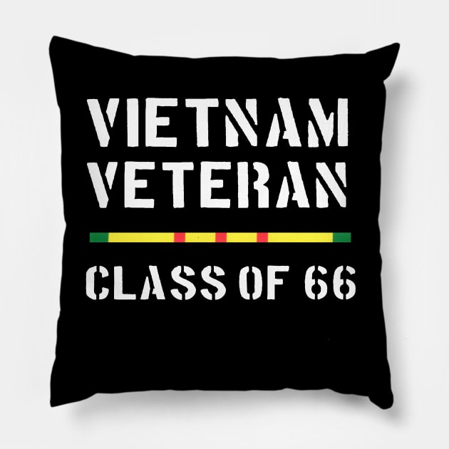 Vietnam Veteran Class of 1966 Pillow by Dirty Custard Designs 