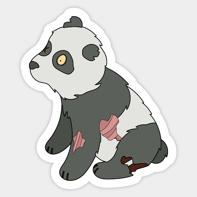 Zombie Panda Bear Cartoon // Funny Halloween Zombie - Zombie Animals - Sticker | TeePublic Zombie Panda Bear Cartoon // Funny Halloween Zombie - Zombie Animals - Sticker | TeePublic