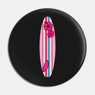 Pansexual Flag Surfboard - Pink Pin