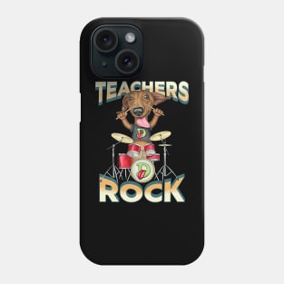 funny cute Teachers back to school students Doxie dachshund Phone Case