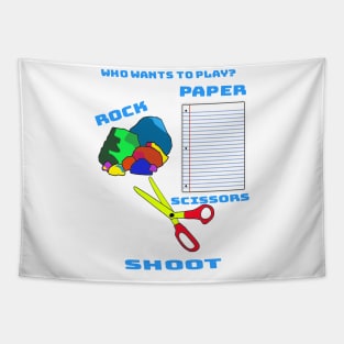 rock paper scissors shoot Tapestry