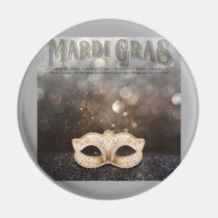 Mardi Gras design, gigt mug, apparel, t-shirts, shirts Pin