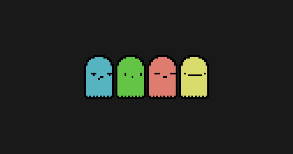 Ghosts Pacman Sticker Teepublic 2402