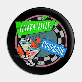 Happy Hour Cocktails Y2K retro Pin