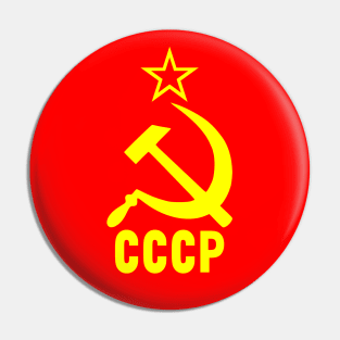 CCCP Yellow star hammer and sickle Pin