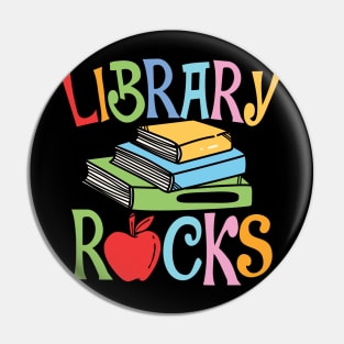 Library Rocks - Reading Pin