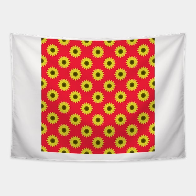 Sunflowers Neck Gator Red Sunflower Tapestry by DANPUBLIC