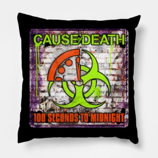 Cause of Death - 100 Seconds to Midnight full logo Pillow