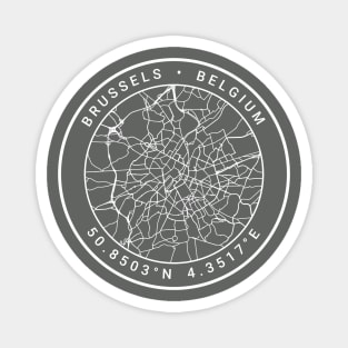 Brussels Map Magnet