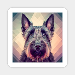 A Fractal Design of A Scottish Terrier Magnet