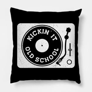 Vintage Kickin' It Old School Turntable // Vinyl Record Collector // Vinyl Junkie Music Lover B Pillow