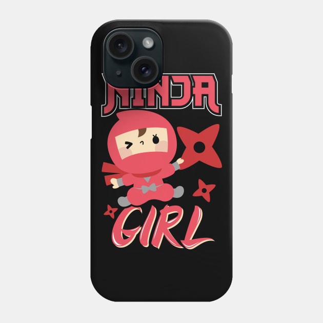 Ninja Kids Karate Gifts for Girls Ninja in Training Phone Case by aneisha