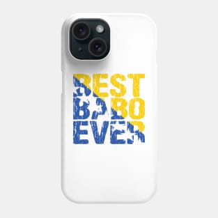 Best Babo Ever Bosnian Dad Father Bosnia Flag Distressed Phone Case