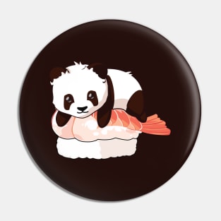 Panda on a shrimp sushi Pin