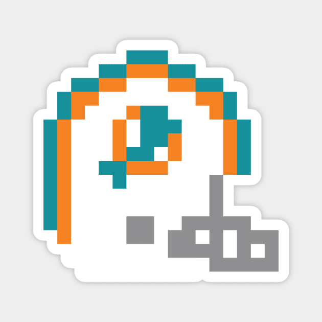 8 Bit Miami Dolphins Helmet Magnet by N8I