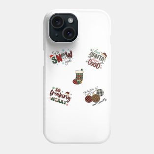 vintage Santa Claus Stickers Pack Phone Case