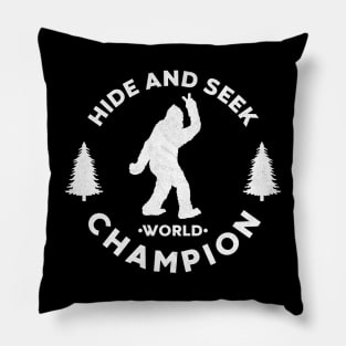 Bigfoot Hide & Seek World Champion (White) Pillow