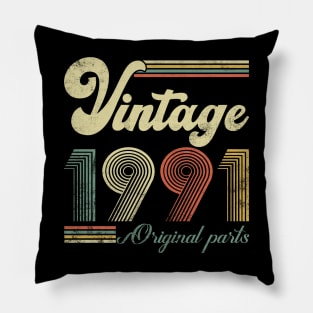 Vintage 1991 33rd Birthday Gift Men Women 33 Years Old Pillow