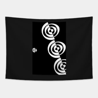 black n white spirals Tapestry