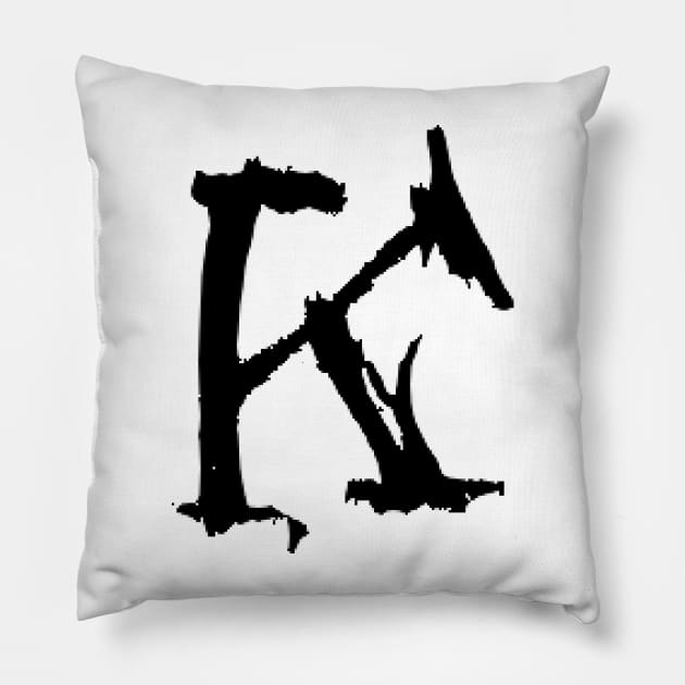 Dark and Gritty Letter K from the Alphabet Pillow by MacSquiddles