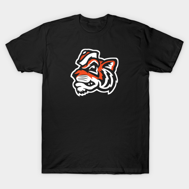 Vintage Style Tiger Mascot Your Stripe Color Choice on Orange - Tigers - T-Shirt
