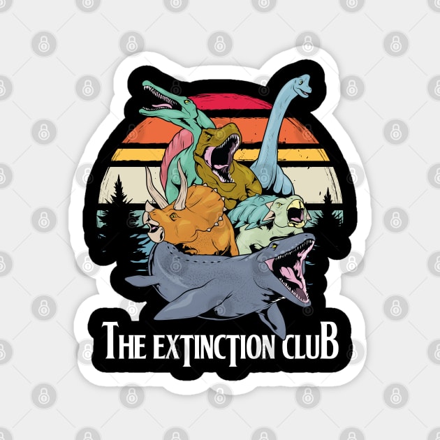 The Extinction Club: Vintage Dino Assembly Magnet by GoshWow®