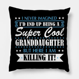 I'd End Up Being A Super Cool granddaughter Pillow