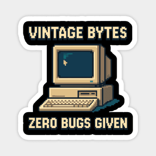 Old Computer PC Vintage Bytes Zero Bugs Given Magnet
