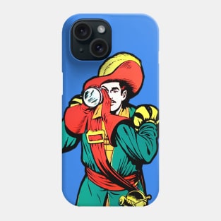 Corsair with spyglass Phone Case