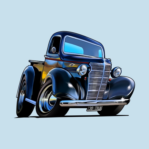 Old Classic Pickup Truck by Aiqkids Design