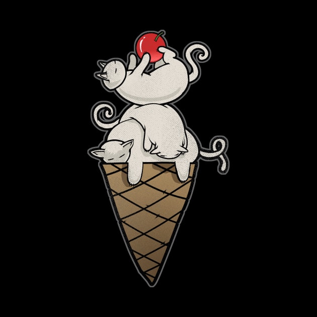 KITTY CAT ICE CREAM CONE by teepublickalt69