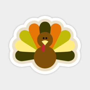 Thanksgiving Turkey with seasonal colors Magnet