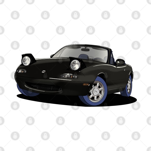 Black Mazda MX-5 Roadster by Webazoot