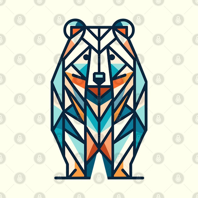 Geometric Wilderness Bear by The Tee Bizarre