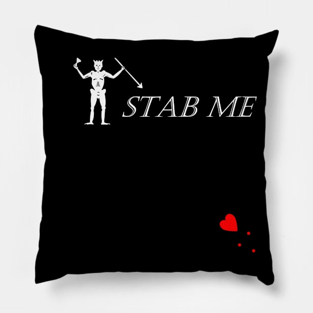 Stab Me - OFMD, Our Flag Means Death Pillow by Your Brain On Facts