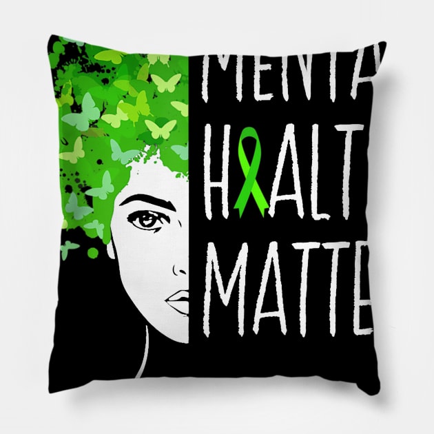 Mental Health Matters T-Shirt No More Stigma Gift Pillow by Fowlerbg