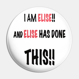 I am Elise and Elise has done this Pin