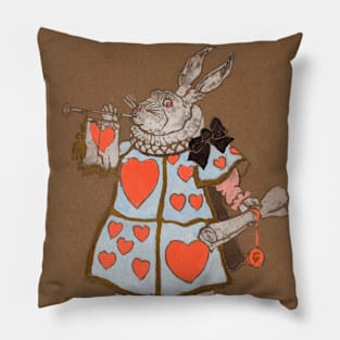 White Rabbit with Herald's Costume Design (1915) for Alice in Wonderland in high resolution Pillow