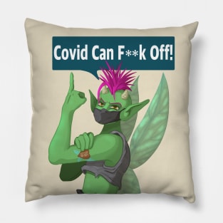 Covid can F Off Pillow