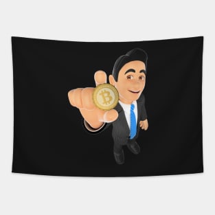 3D Bitcoin Investor Tapestry